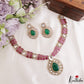 Beautiful Teardrop Motifs Polki AD Victorian Necklace NC3275
