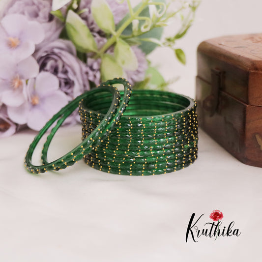Beautiful Handcrafted Glass Bangles B268 (Set of 12 Bangles)