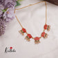 Budget Friendly Simple Lotus Charm Pearl Necklace NC2293 (Available in 2 Colors)