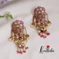 Trendy Emerald Ruby Jhumkas with Pearl Drops E624 (Available in 2 Colours)