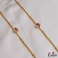 Simple Floral Pendant Jadau Anklets A66