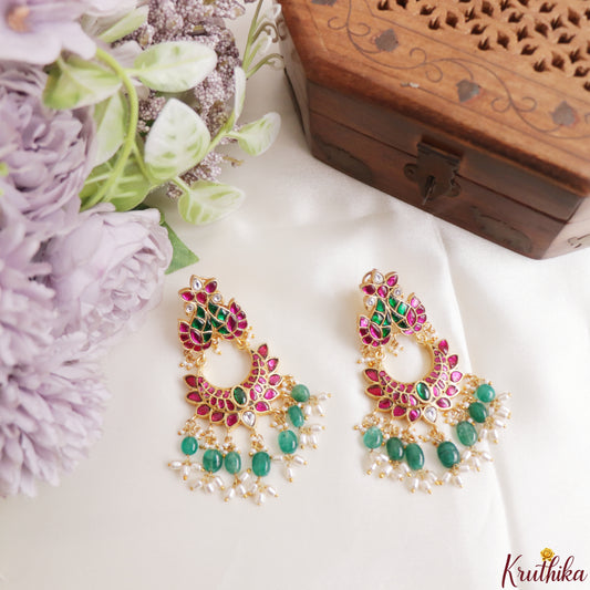 Grand Chandbali Jadau Earrings E1243