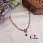 Simple CZ Floral Pendant Neckalce NC2332 (Available in 2 colours)
