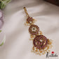 Classic Floral Peacock Motifs Kemp Maang Tikka With Pearl Drops MT339