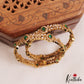 Sparkling Leaf Motifs AD Bangles B483 (Set of 2) (Available In 3 Colors)