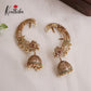 Premium Floral Crescent Earcuff with Jhumkas E577 (Available in 2 Colours)