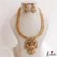 Gorgeous Antique Nagas Lakshmi Motifs Temple Haaram With Pearl Bead Drops LH2206 (Available In 2 Colors)