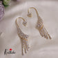 Gorgeous CZ Crystal Wing Teardrop Spakling Earcuff E788