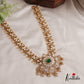 Royal Heritage Emerald Polki Silver Replica mid length haaram NC2534