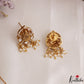 Beautiful Lakshmi Peacock Motifs CZ Polki Pendant Chain Set NC3106 (Available 2 Colors)