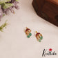 Elegant Jadau Earcuffs | Upper Earrings | Bugadi Earrings With Green Bead Drops E1073