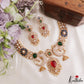 Stunning Elephant Motifs Polki CZ Victorian Necklace With Pearl Drops NC3276
