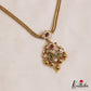 Trendy Floral Motifs AD Pendant Chain Set NC2873