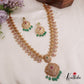 Royal Bridal AD Manga Design Haaram with Pastel Green Beads LH1960