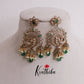 Classic CZ Peacock Triple Jhumkas E626 (Available in 3 Colours)