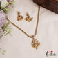Trendy Floral Motifs AD Pendant Chain Set NC2873