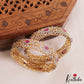 Beautiful AD Floral Emerlad Victorian Bangles B304 (Set of 2 Bangles)