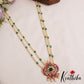 Elegant Floral Motifs Double Strand Pearl Bead Jadau Haaram LH2084