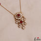 Elegant Floral Motifs Polki Victorian Pendant Chain Set LH2113 (Available In 3 Colors)