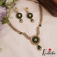 Beautiful Floral Leaf Motifs AD Necklace NC2810 (Available In 2 Colors)