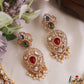 Stunning Elephant Motifs Polki CZ Victorian Necklace With Pearl Drops NC3276