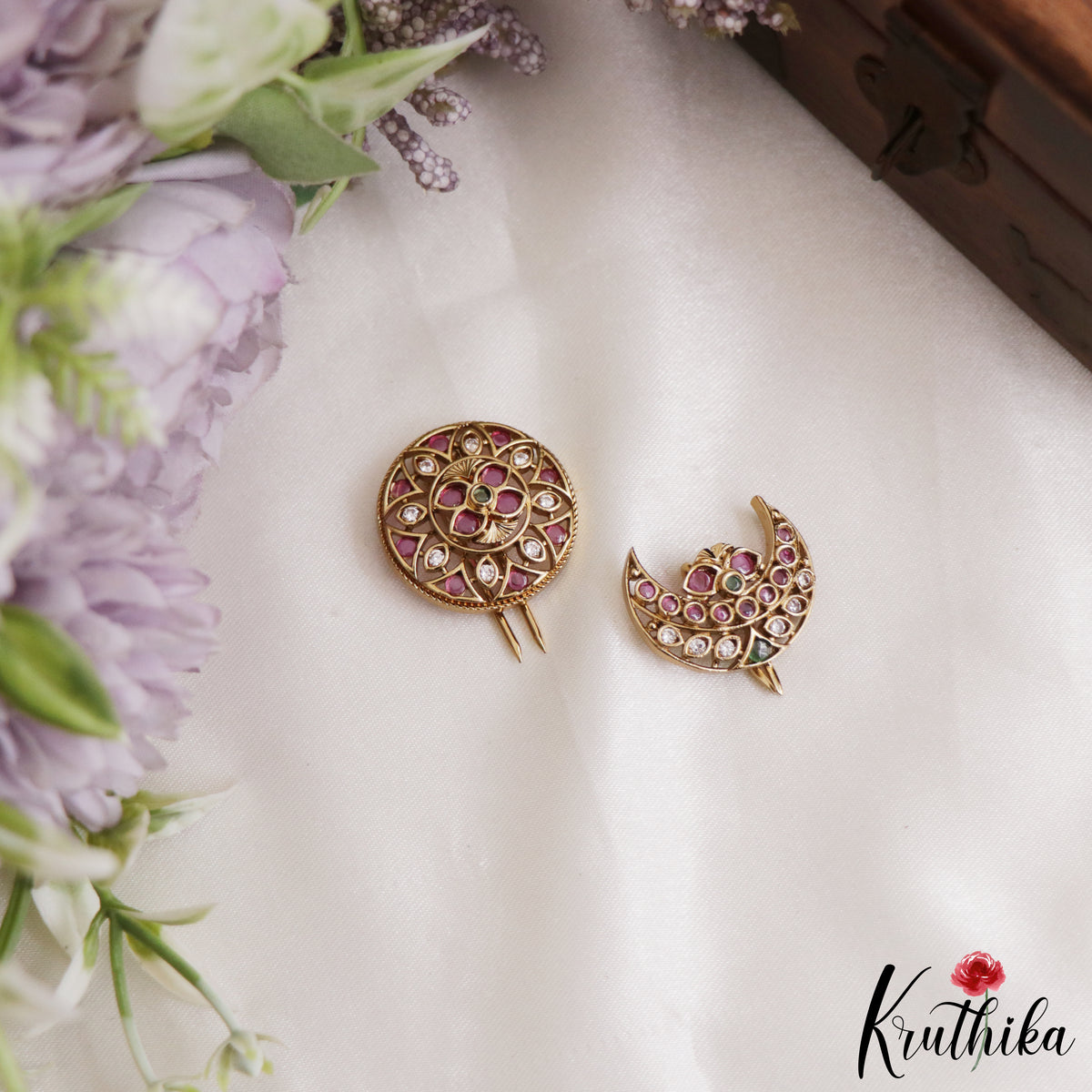 Beautiful Floral Kemp Sun Moon Hair Accessories J444