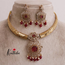 Pretty AD/Victorian Hasli Necklace Sets NC2021(Available in 2 colours)