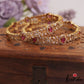 Sparkling Leaf Motifs AD Bangles B483 (Set of 2) (Available In 3 Colors)