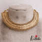 Beautiful Gold-Tone Matte-Finish Choker NC2862
