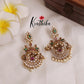 Gorgeous AD peacock Jhumkas in chandbalis with pearl drops E440