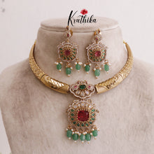 Pretty AD/Victorian Hasli Necklace Sets NC2021(Available in 2 colours)
