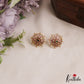 Classic Pearl Border Floral Stud Earrings E1102