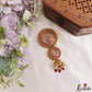 Stunning Kemp Peacock Motifs Jhumka Jada Billa With Bead Drops J435 (Available In 2 Colors)