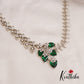 Sparkling Trendy CZ Leaf Motifs Necklace  NC2599 (Available In 2 Colors)