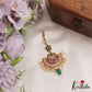 Stunning Floral Motifs kemp Maang Tikka With Pearl And Bead Drops MT341