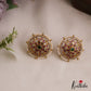 Classic Pearl Border Floral Stud Earrings E1102