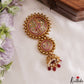 Stunning Kemp Peacock Motifs Jhumka Jada Billa With Bead Drops J435 (Available In 2 Colors)