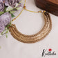 Beautiful Gold-Tone Matte-Finish Choker NC2862