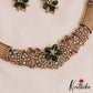 Sparkling AD Floral Peacock Motifs Victorian Hasli Choker NC2818 (Available In 2 Colors)