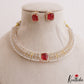 Sparkling Square Motifs CZ Victorian Hasli Choker NC3155 (Available In 3 Colors)