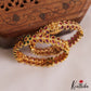 Beautiful Antique Lakshmi Floral Motifs Kemp Bangales B503 (Set of 2 Bangles)