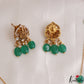 Beautiful Lakshmi Peacock Motifs CZ Polki Pendant Chain Set NC3106 (Available 2 Colors)