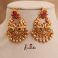 Peacock Kemp golden bead drop earrings E47