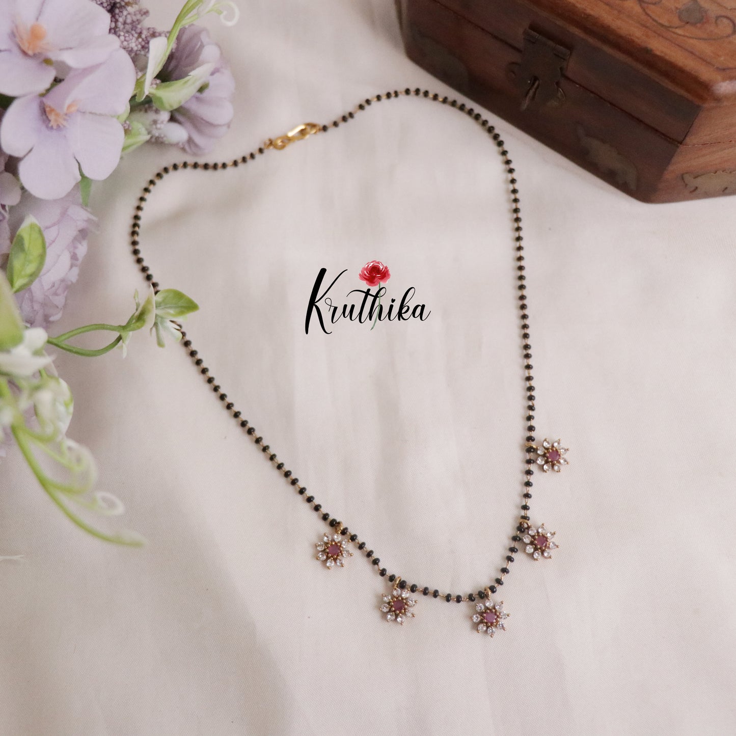 Beautiful Mangalsutra with Earrings Set NC2177 (Available in 3 Colours)