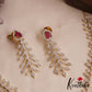 Elegant Leaf Motifs AD Victorian Necklace NC2901 (Available In 2 Colors)