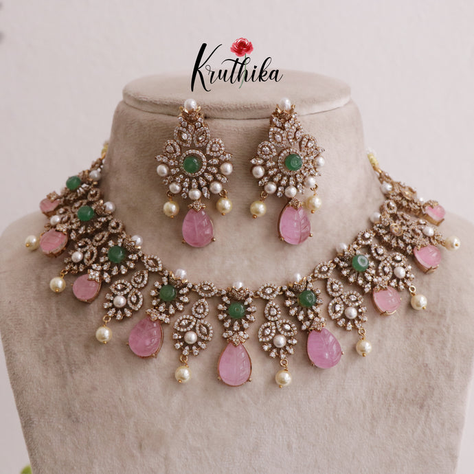Gorgeous AD/Victorian Flower Design Necklace Sets NC2026