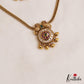 Classic Floral Peacock Motifs AD Pendant Chain Set NC2874