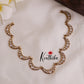 Trendy American Diamond half moon Necklace Set NC2009