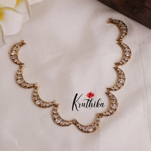 Trendy American Diamond half moon Necklace Set NC2009