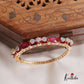 Beautiful CZ Stone Single Openable Kada Bangle B353 (Available In 2 Colours)